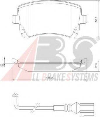 A.B.S. 37413 OE - Гальмівні колодки, дискові гальма autocars.com.ua