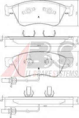 A.B.S. 37427 OE - Гальмівні колодки, дискові гальма autocars.com.ua