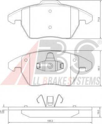 A.B.S. 37429 OE - Гальмівні колодки, дискові гальма autocars.com.ua