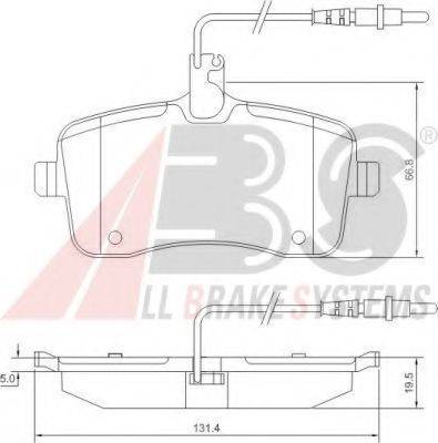 A.B.S. 37430 OE - Тормозные колодки, дисковые, комплект avtokuzovplus.com.ua