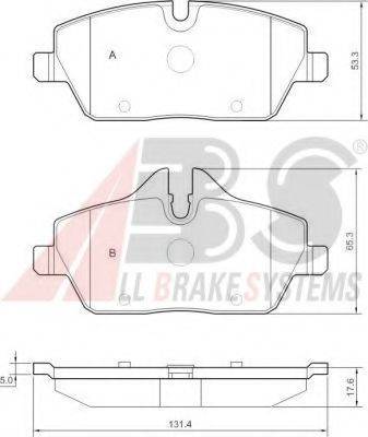 A.B.S. 37434 OE - Гальмівні колодки, дискові гальма autocars.com.ua