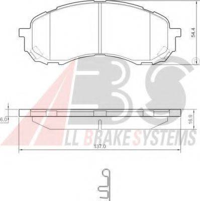 A.B.S. 37443 OE - Тормозные колодки, дисковые, комплект autodnr.net