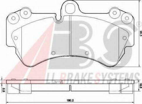 A.B.S. 37445 OE - Гальмівні колодки, дискові гальма autocars.com.ua