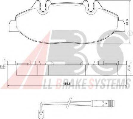 A.B.S. 37449 OE - Тормозные колодки, дисковые, комплект avtokuzovplus.com.ua