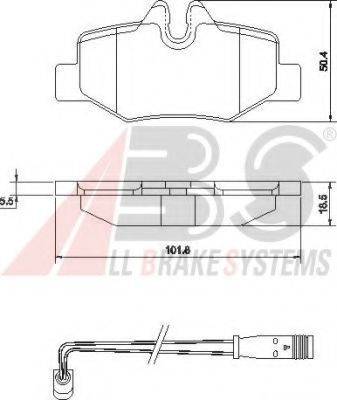 A.B.S. 37450 OE - Гальмівні колодки, дискові гальма autocars.com.ua