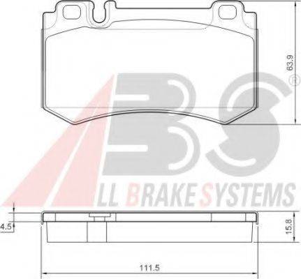 A.B.S. 37454 OE - Тормозные колодки, дисковые, комплект avtokuzovplus.com.ua