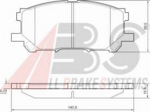 A.B.S. 37458 OE - Гальмівні колодки, дискові гальма autocars.com.ua