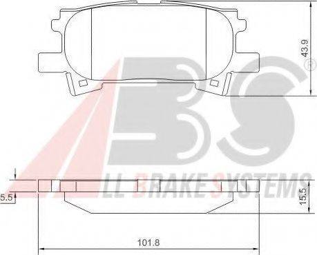 A.B.S. 37459 OE - Гальмівні колодки, дискові гальма autocars.com.ua