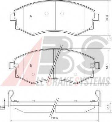 A.B.S. 37468 OE - Тормозные колодки, дисковые, комплект avtokuzovplus.com.ua