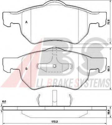 A.B.S. 37469 OE - Тормозные колодки, дисковые, комплект avtokuzovplus.com.ua