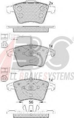 A.B.S. 37482 OE - Тормозные колодки, дисковые, комплект avtokuzovplus.com.ua