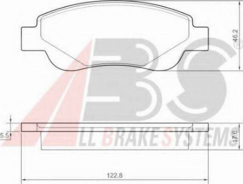 A.B.S. 37483 OE - Гальмівні колодки, дискові гальма autocars.com.ua