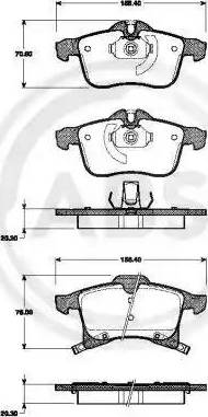 A.B.S. 37484 - Гальмівні колодки, дискові гальма autocars.com.ua