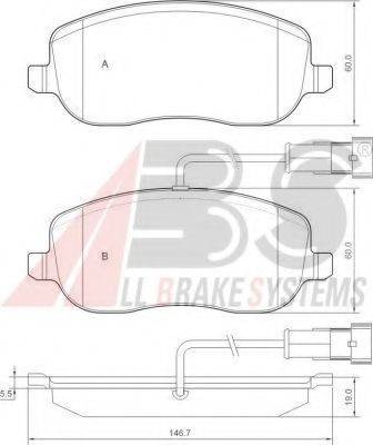 A.B.S. 37495 OE - Тормозные колодки, дисковые, комплект autodnr.net