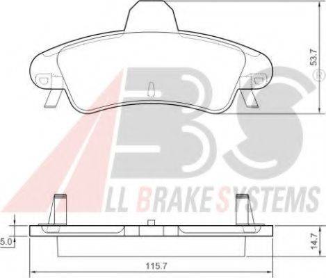 A.B.S. 37497 OE - Гальмівні колодки, дискові гальма autocars.com.ua