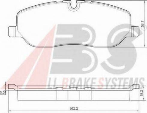 A.B.S. 37501 OE - Гальмівні колодки, дискові гальма autocars.com.ua