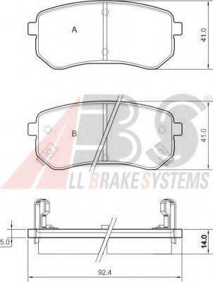 A.B.S. 37515 OE - Гальмівні колодки, дискові гальма autocars.com.ua