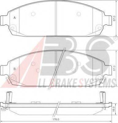 A.B.S. 37517 OE - Тормозные колодки, дисковые, комплект avtokuzovplus.com.ua