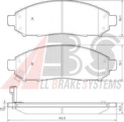 A.B.S. 37518 OE - Тормозные колодки, дисковые, комплект autodnr.net