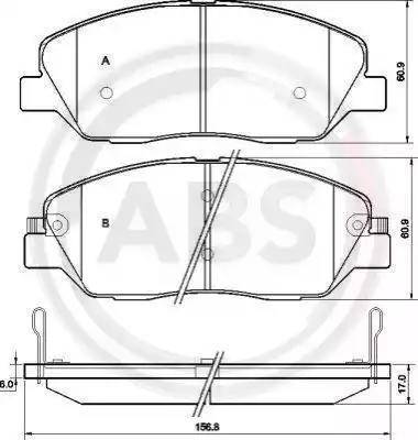 A.B.S. 37522 - Комплект тормозных колодок, дисковый тормоз autodnr.net