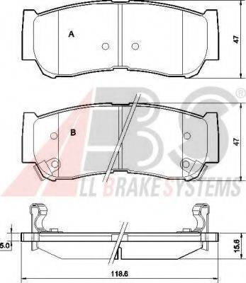 A.B.S. 37523 OE - Гальмівні колодки, дискові гальма autocars.com.ua