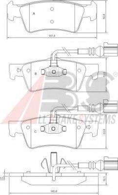 A.B.S. 37527 OE - Тормозные колодки, дисковые, комплект autodnr.net