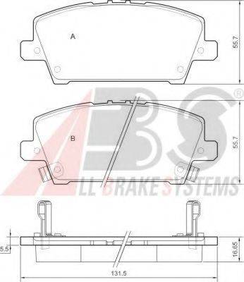 A.B.S. 37529 OE - Гальмівні колодки, дискові гальма autocars.com.ua