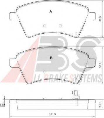 A.B.S. 37532 OE - Гальмівні колодки, дискові гальма autocars.com.ua