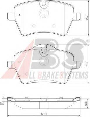 A.B.S. 37535 OE - Тормозные колодки, дисковые, комплект autodnr.net