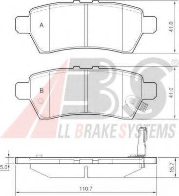 A.B.S. 37536 OE - Тормозные колодки, дисковые, комплект avtokuzovplus.com.ua