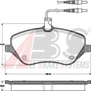 A.B.S. 37538 OE - Тормозные колодки, дисковые, комплект autodnr.net