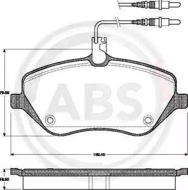 A.B.S. 37538 - Тормозные колодки, дисковые, комплект avtokuzovplus.com.ua