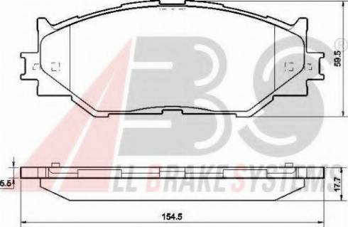 A.B.S. 37547 OE - Тормозные колодки, дисковые, комплект avtokuzovplus.com.ua