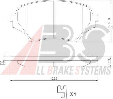 A.B.S. 37549 OE - Тормозные колодки, дисковые, комплект autodnr.net