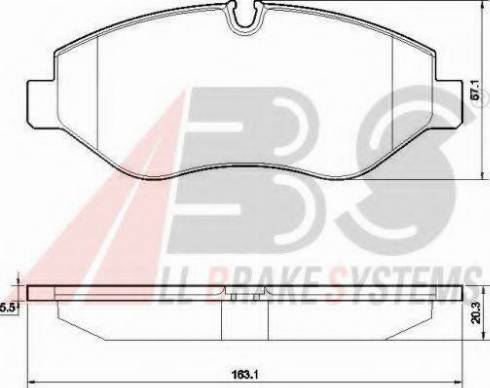 A.B.S. 37553 OE - Тормозные колодки, дисковые, комплект avtokuzovplus.com.ua