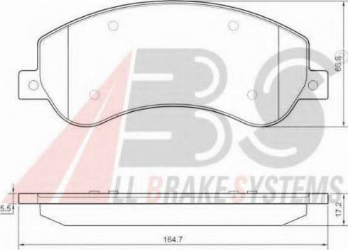 A.B.S. 37558 OE - Гальмівні колодки, дискові гальма autocars.com.ua