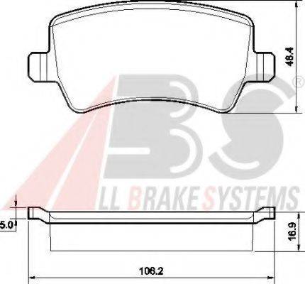 A.B.S. 37562 OE - Гальмівні колодки, дискові гальма autocars.com.ua