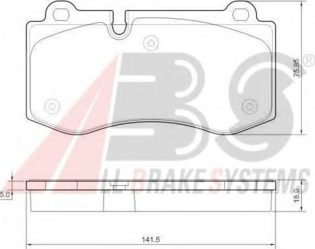 A.B.S. 37565 OE - Тормозные колодки, дисковые, комплект avtokuzovplus.com.ua