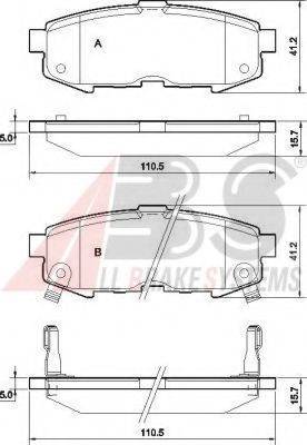 A.B.S. 37569 OE - Тормозные колодки, дисковые, комплект avtokuzovplus.com.ua