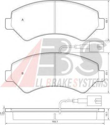 A.B.S. 37576 OE - Гальмівні колодки, дискові гальма autocars.com.ua