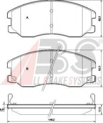 A.B.S. 37582 OE - Тормозные колодки, дисковые, комплект autodnr.net