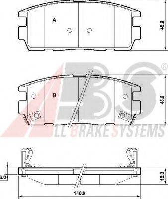 A.B.S. 37583 OE - Тормозные колодки, дисковые, комплект autodnr.net