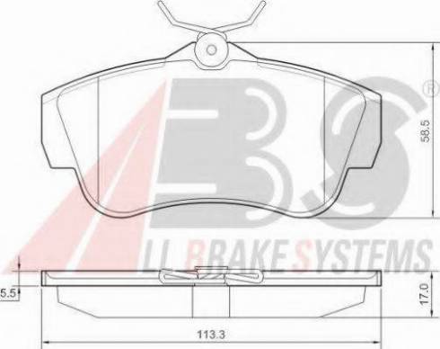 A.B.S. 37590 OE - Гальмівні колодки, дискові гальма autocars.com.ua