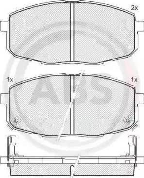 A.B.S. 37592 - Тормозные колодки, дисковые, комплект avtokuzovplus.com.ua