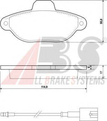 A.B.S. 37595 OE - Тормозные колодки, дисковые, комплект autodnr.net