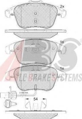 A.B.S. 37612 OE - Гальмівні колодки, дискові гальма autocars.com.ua