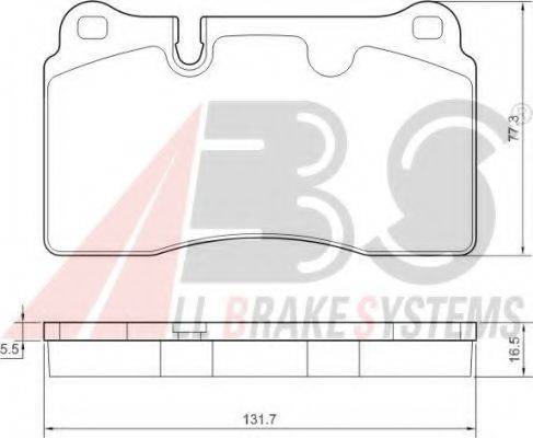 A.B.S. 37614 OE - Тормозные колодки, дисковые, комплект avtokuzovplus.com.ua