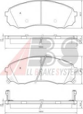 A.B.S. 37618 OE - Тормозные колодки, дисковые, комплект avtokuzovplus.com.ua