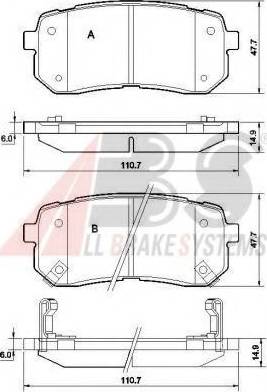 A.B.S. 37619 OE - Гальмівні колодки, дискові гальма autocars.com.ua