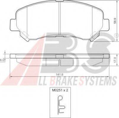 A.B.S. 37625 OE - Тормозные колодки, дисковые, комплект autodnr.net